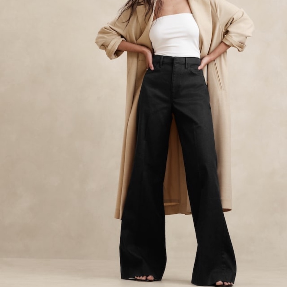 Banana Republic Italian Linen-Cotton Wide Leg Jean